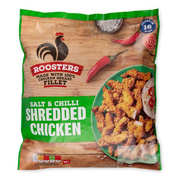 Roosters Salt & Chilli Shredded Chicken Strips 380g